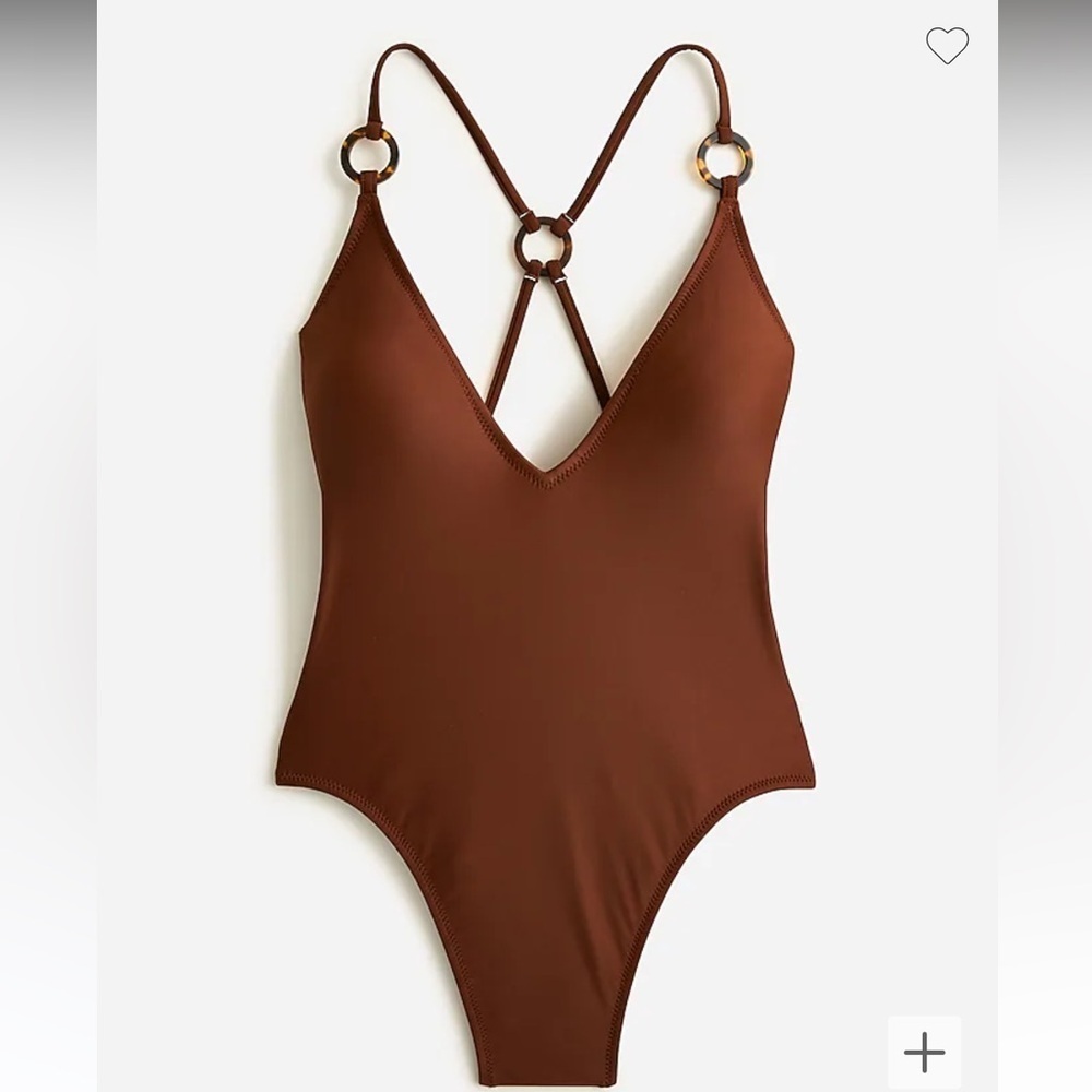J Crew O Ring V Neck One Piece Size 24 BNWT